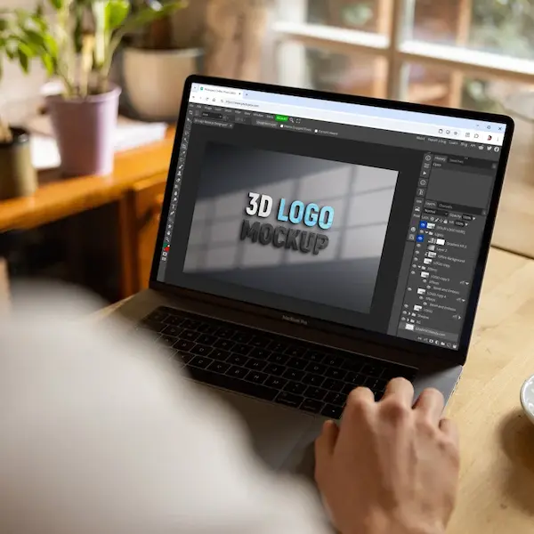 laptop con aplicativo para editar imagenes gratis